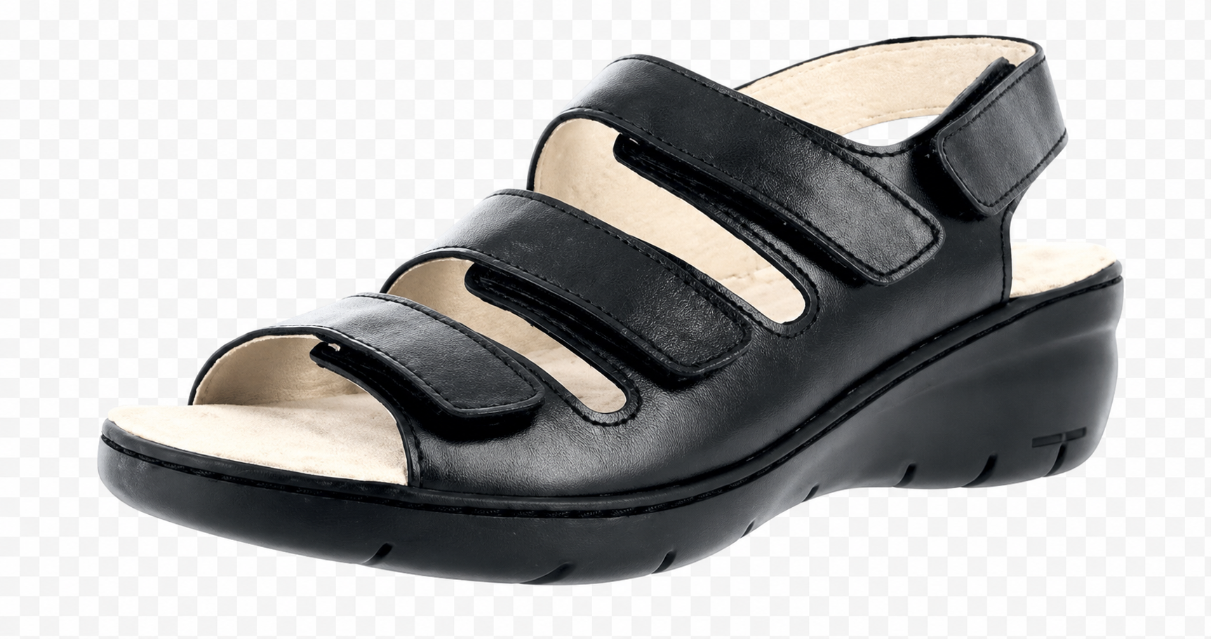 sandales orthopediques noires
