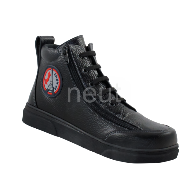 basket orthopédique femme neut frenchy cuir noir