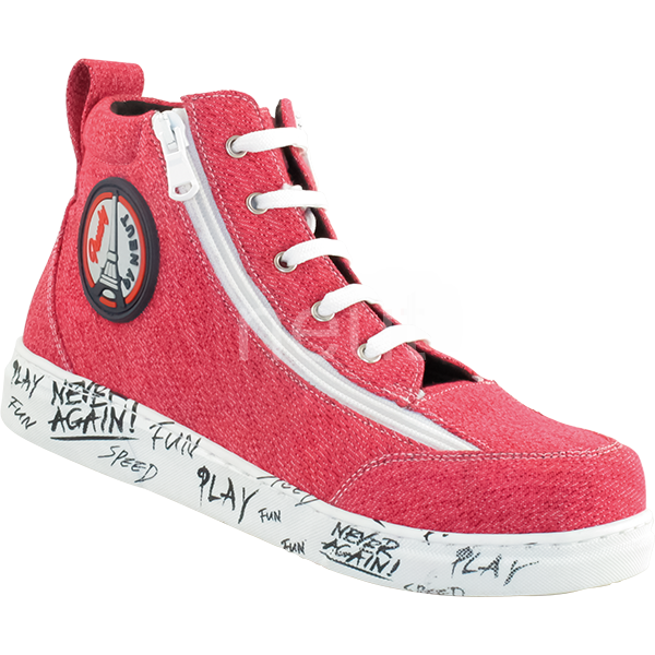 basket orthopedique femme neut frenchy toile rouge 1