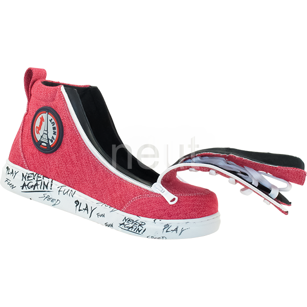 basket orthopedique femme neut frenchy toile rouge 2