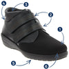 bottines orthopédiques femme noir