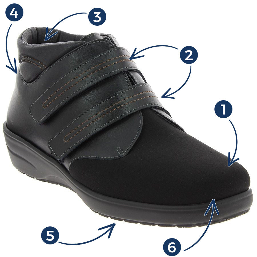 bottines orthopédiques femme noir