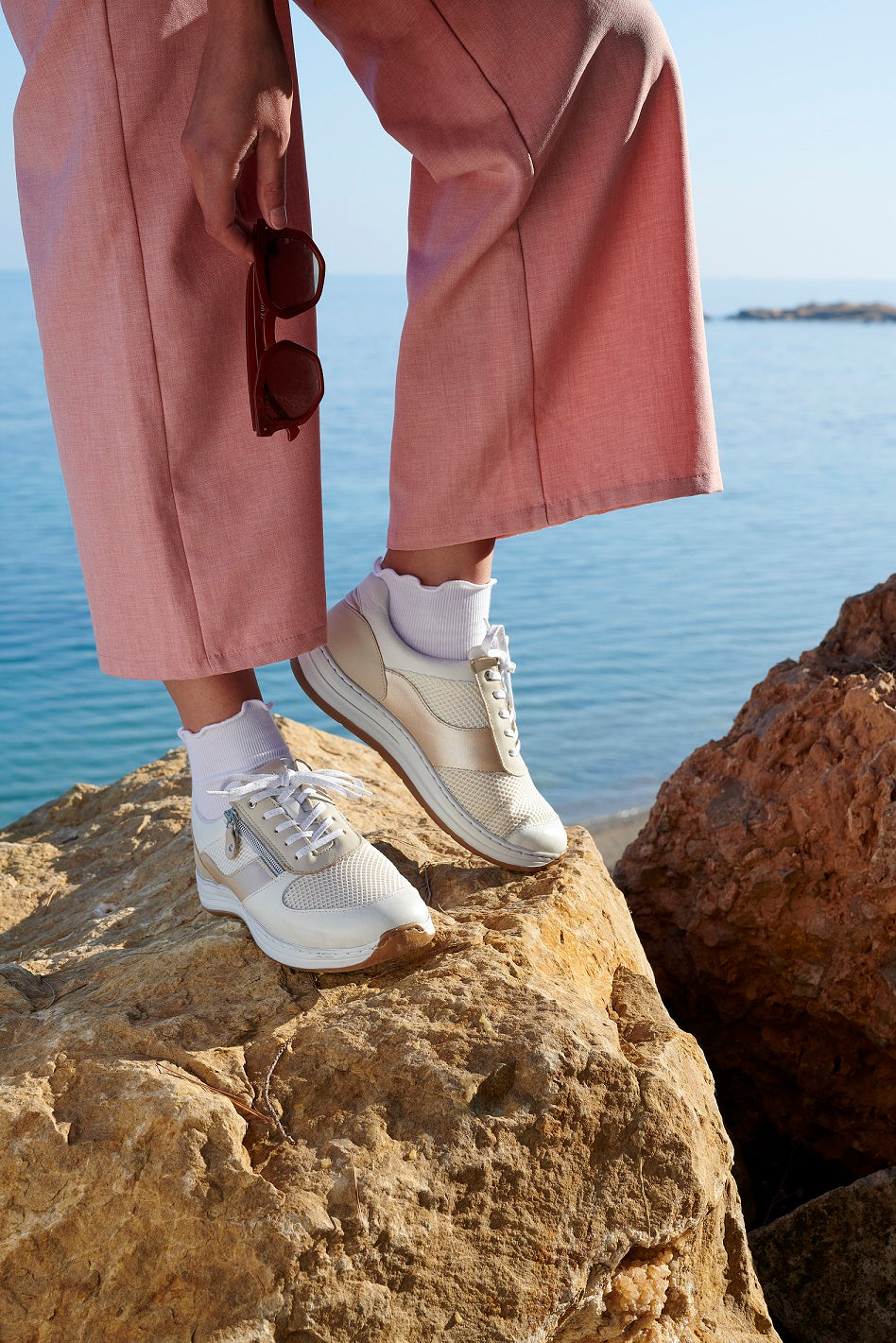 Basket Orthopédique Femme ADOUR Blanc et Beige