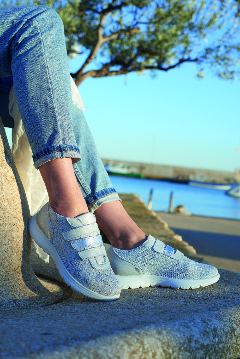 Basket Orthopédique Femme ADOUR Grise Argenté