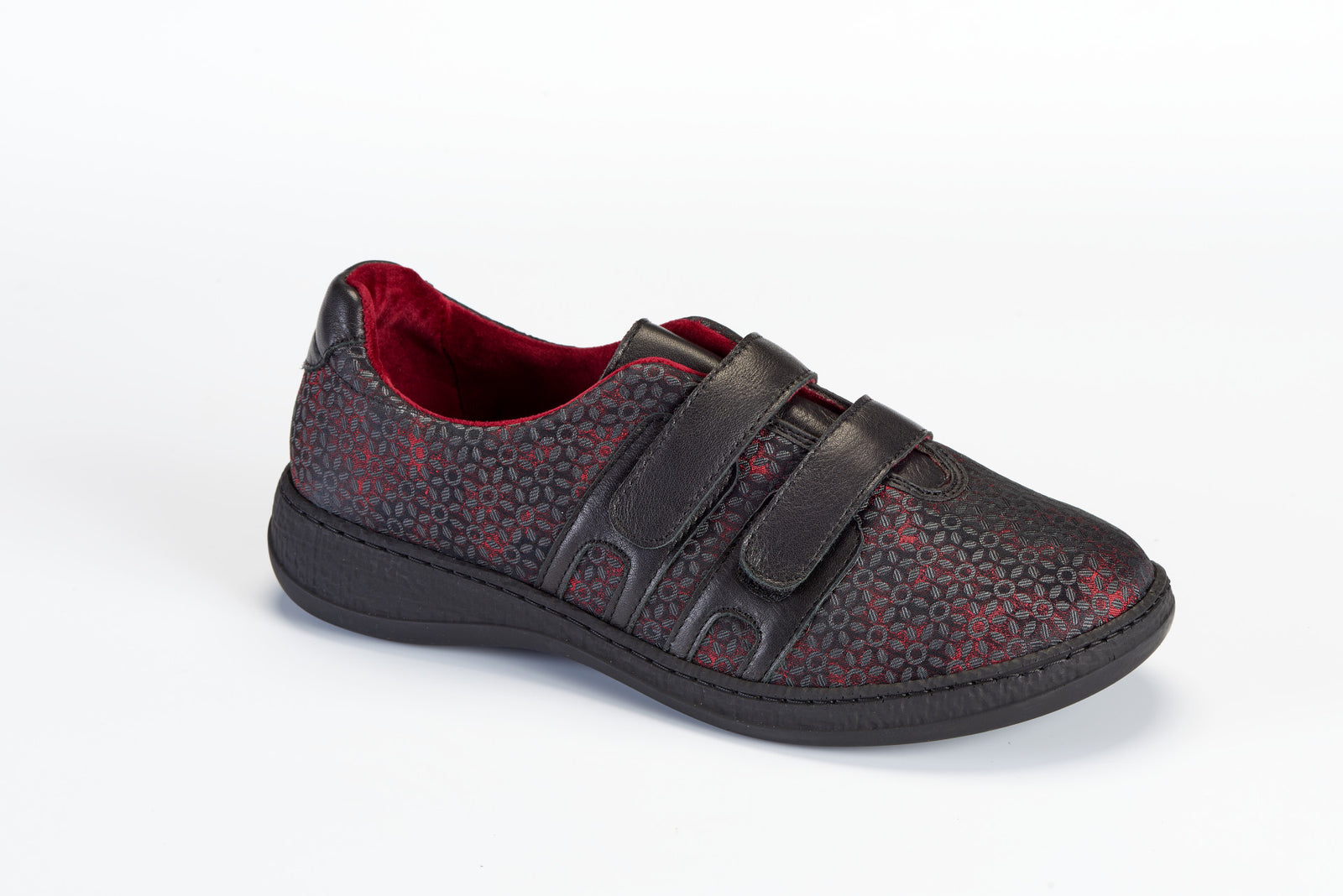 Basket Orthopédique Femme ADOUR Rouge et Noir