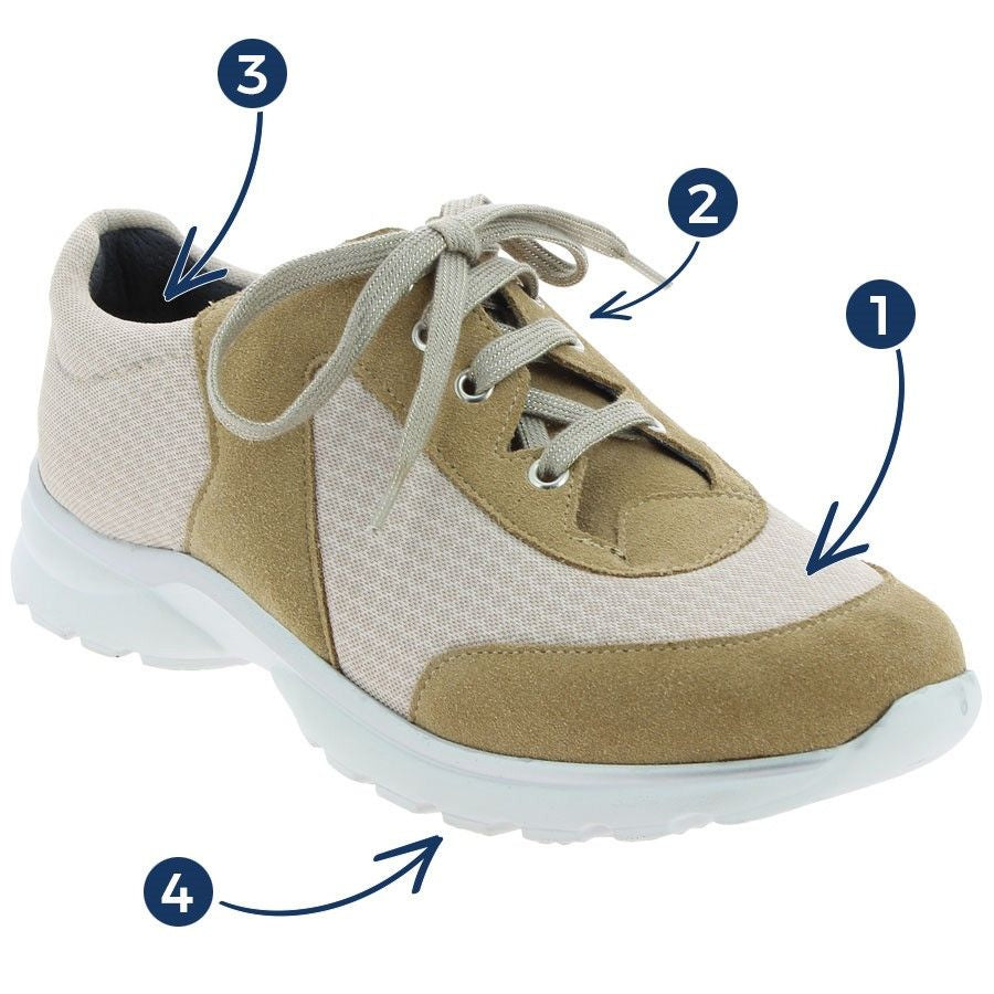 Basket Orthopédique Femme PODOWELL Marinella Beige