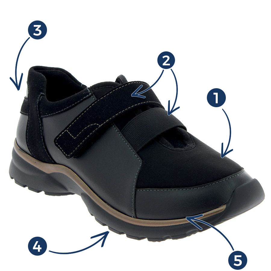 Basket Orthopédique Femme PODOWELL Mathilda Noire