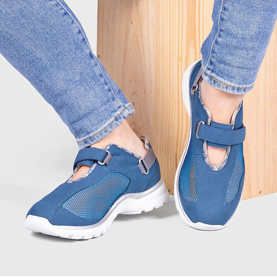 Basket Orthopédique Femme PODOWELL Mikaela Bleue