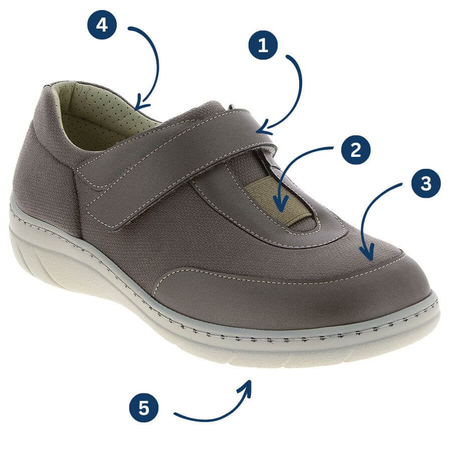 Basket Orthopédique Femme PODOWELL Valérie Marron