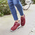 Basket Orthopédique Femme PODOWELL Valia Rouge