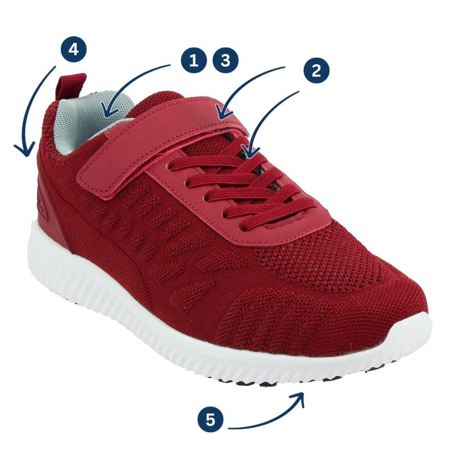 Basket Orthopédique Femme PODOWELL Valia Rouge