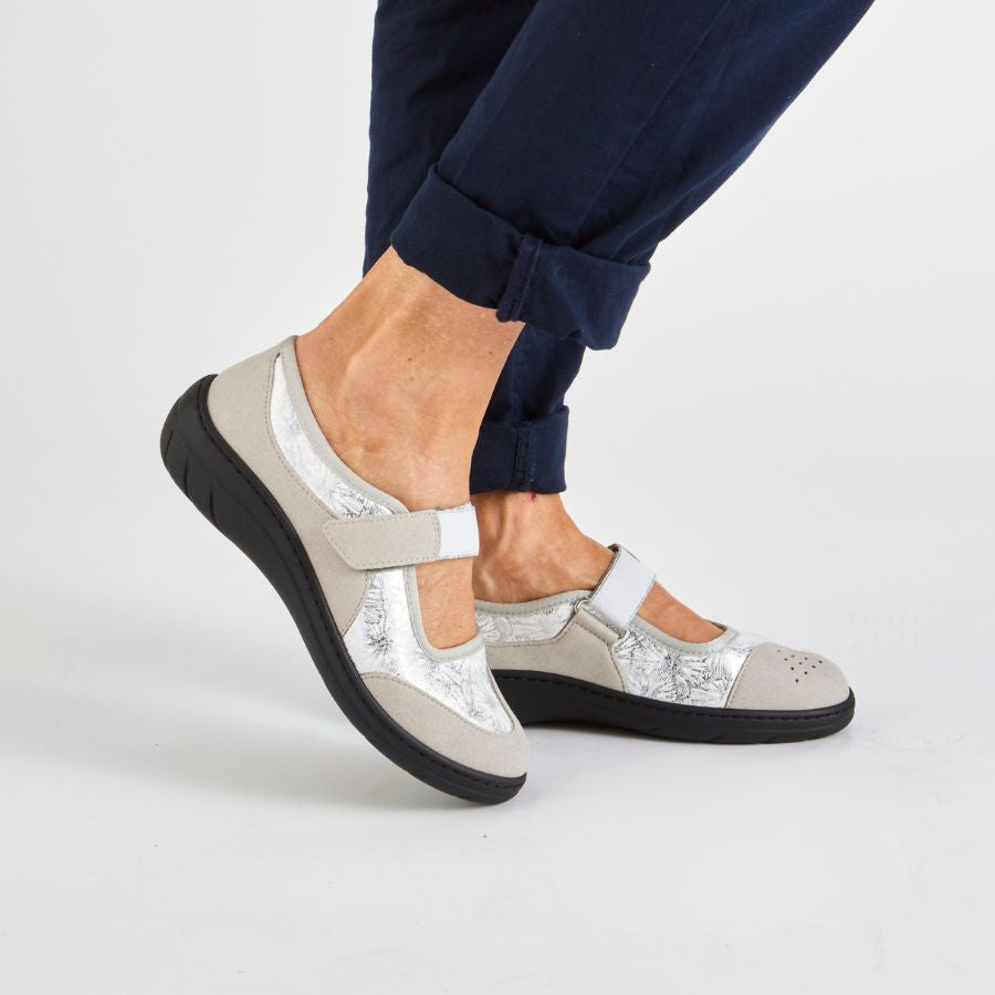 Basket Orthopédique Femme PODOWELL Virtuel Grise Mes Chaussures