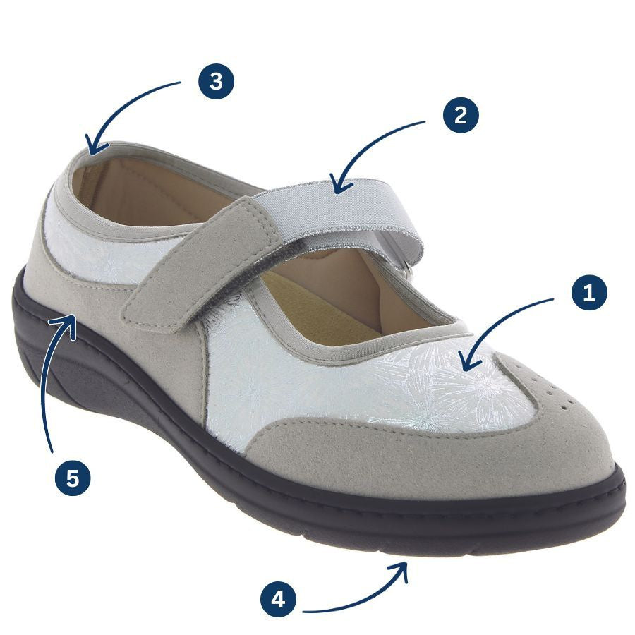 Basket Orthopédique Femme PODOWELL Virtuel Grise