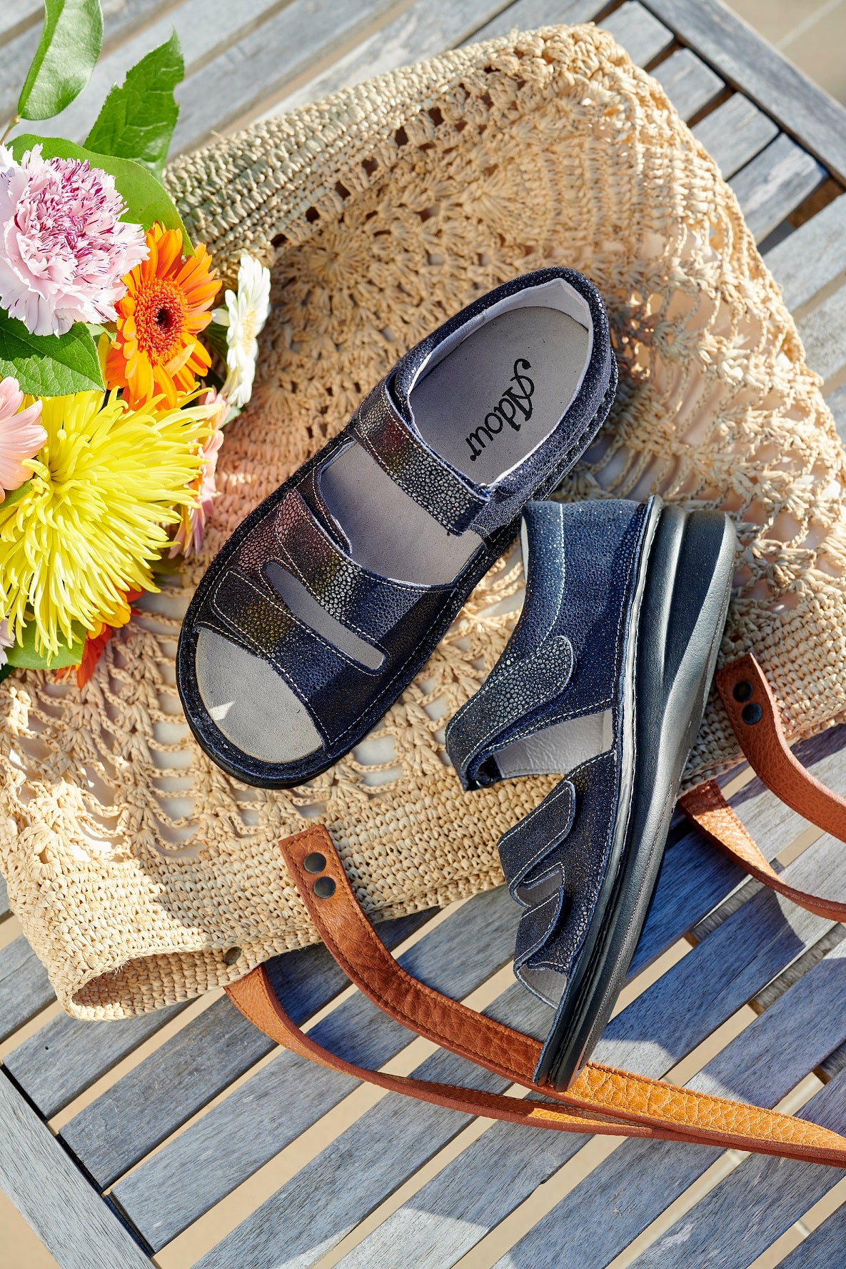 sandale orthopédique femme ADOUR bleu