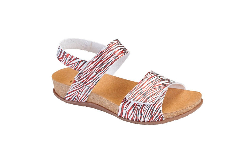 sandale orthopédique femme BRUMAN rouge