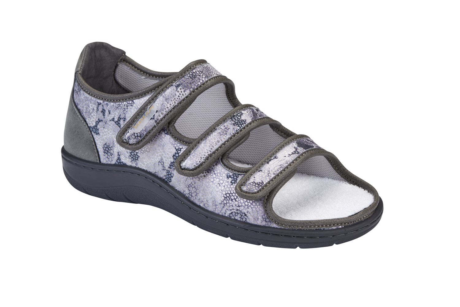 sandale orthopédique femme PULMAN gris