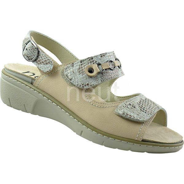 Sandales Orthopédiques Femme NEUT Beige Triple Fermeture