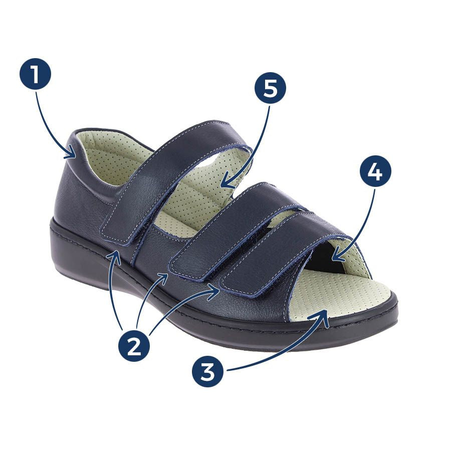 sandale orthopédique femme podowell bleu marine