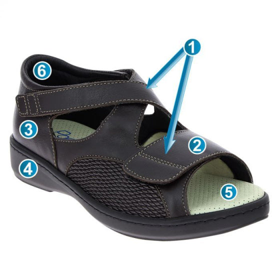sandale orthopédique femme podowell marron