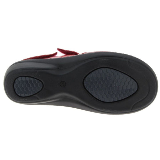 Sandales Orthopédiques Femme PODOWELL Rouge Extensible