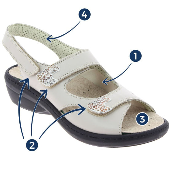sandale orthopédique femme podowell beige