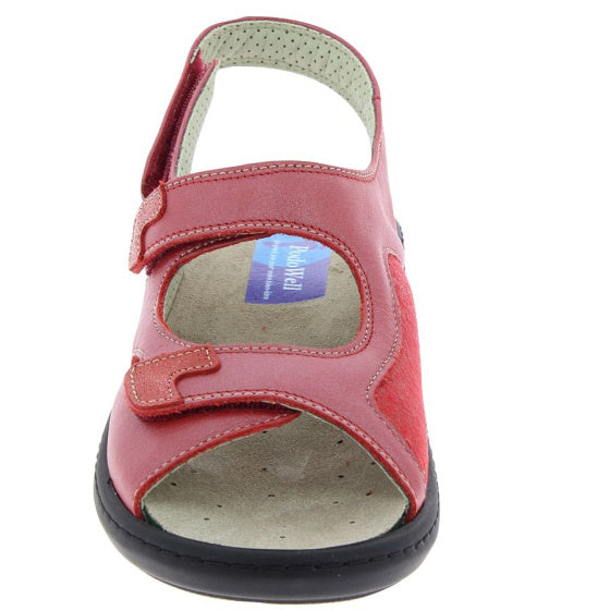 sandale orthopédique femme podowell rouge