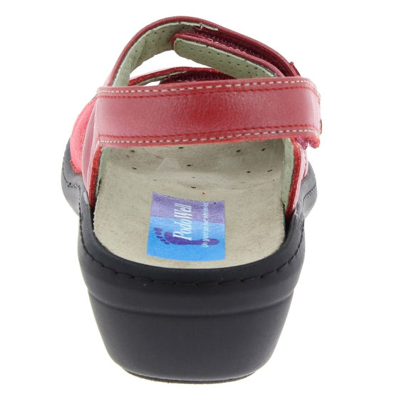 sandale orthopédique femme podowell rouge