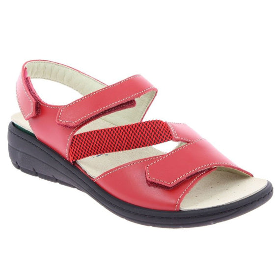 sandale orthopédique femme podowell rouge