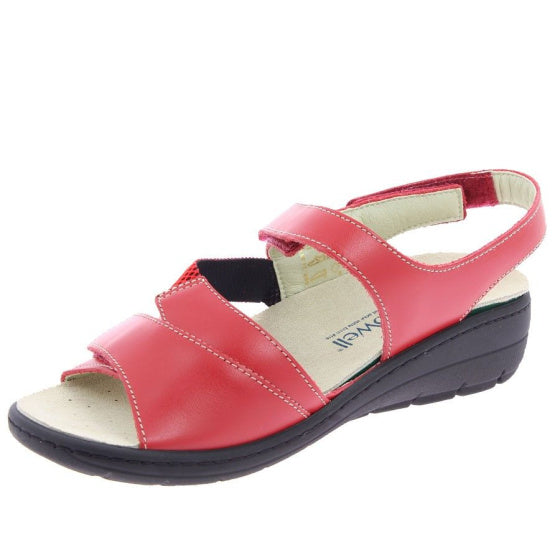 sandale orthopédique femme podowell rouge