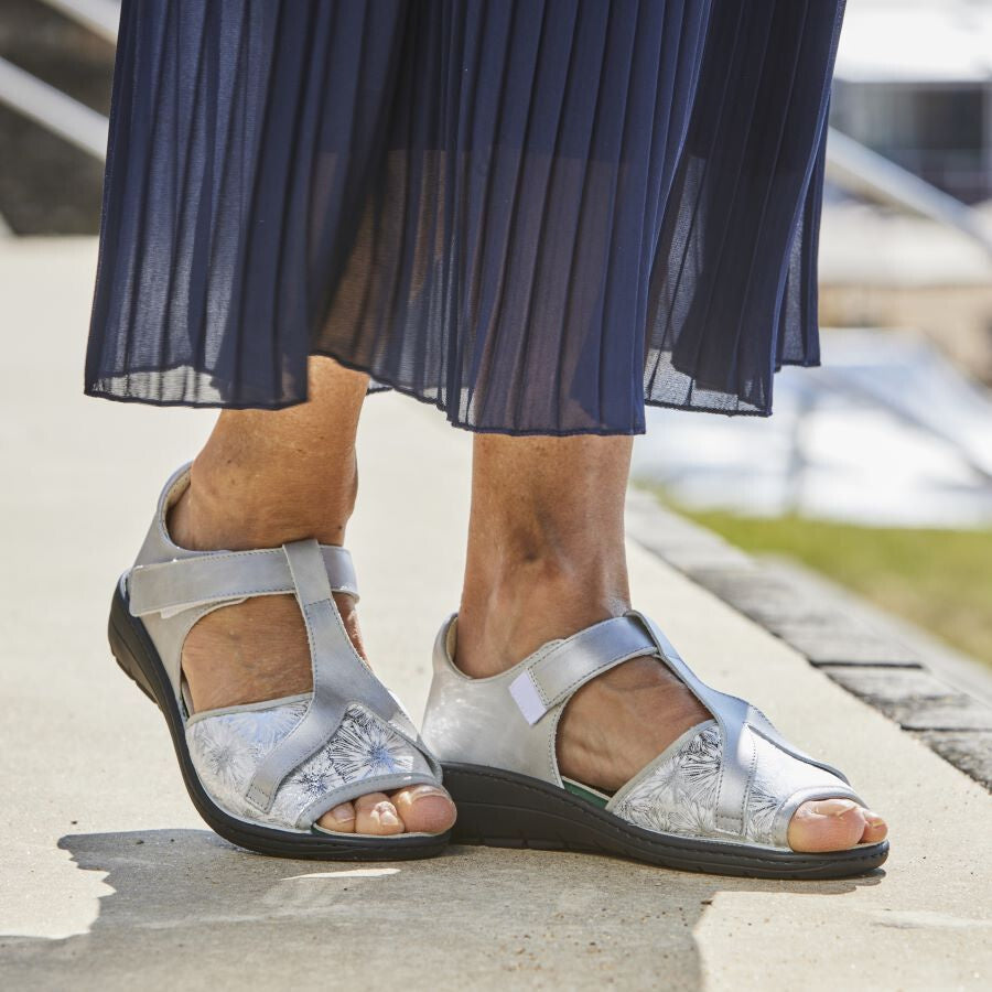 sandale orthopédique femme podowell argent