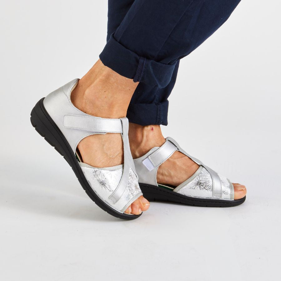 sandale orthopédique femme podowell argent