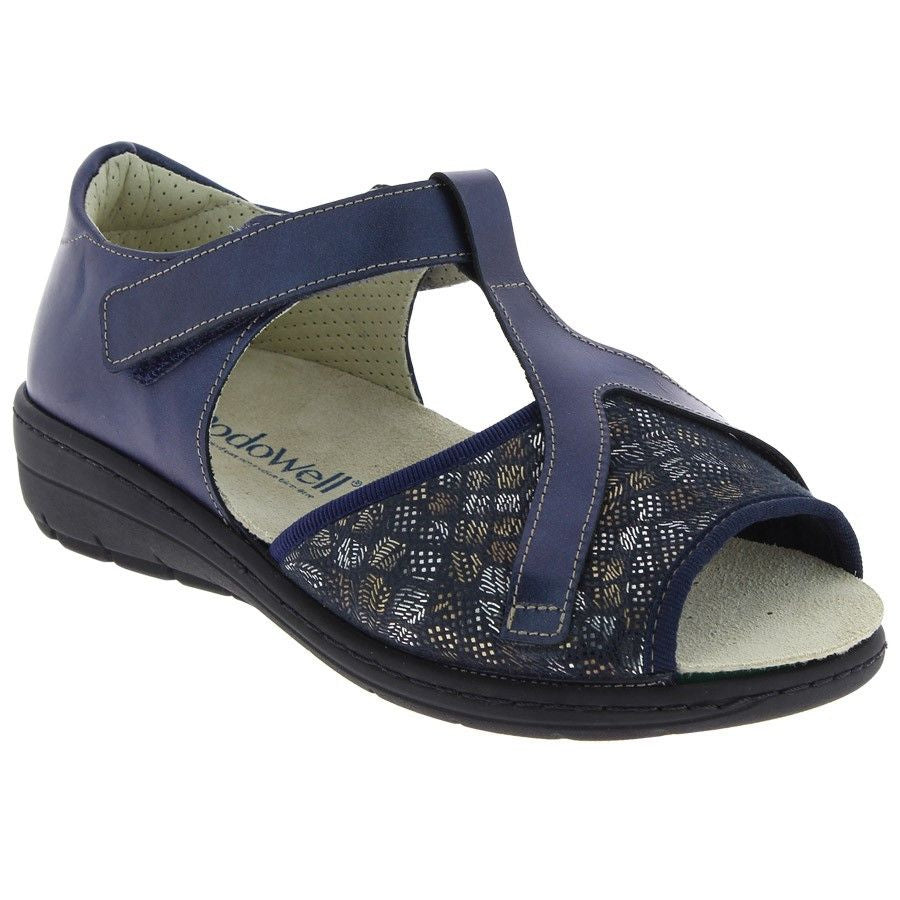 sandale orthopédique femme podowel bleu