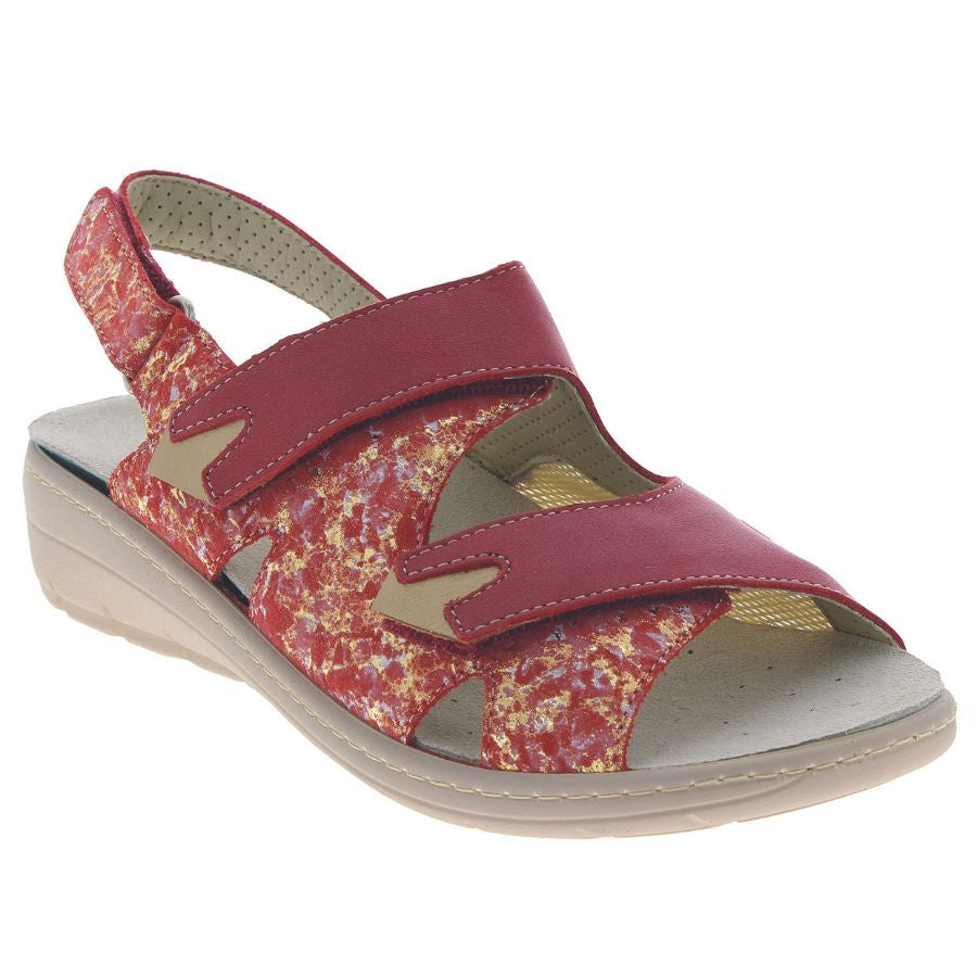 sandale orthopédique femme podowell rouge