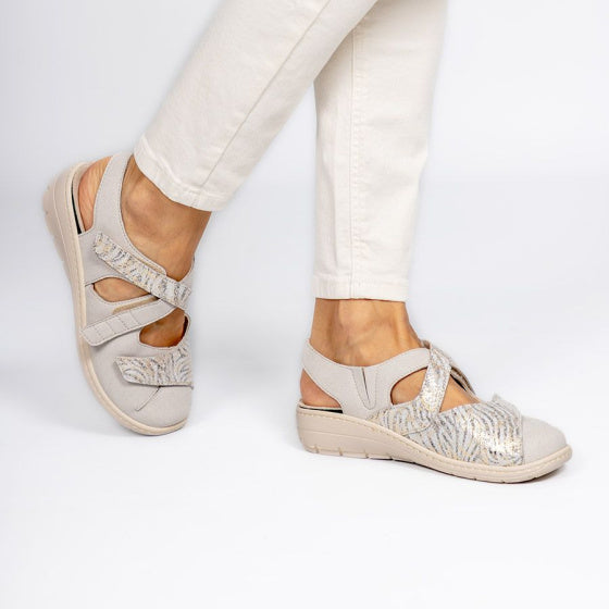 sandale orthopédique femme podowell gris